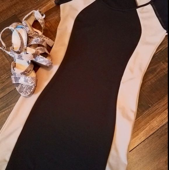 Color blocking cocktail dress - Picture 3 of 8